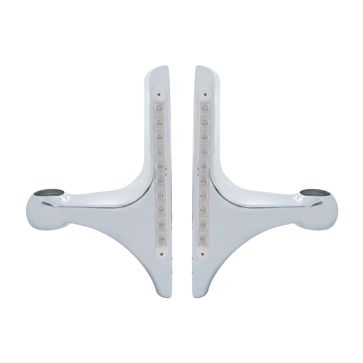 LED Headlight Bracket - 10 Amber LED/Clear Lens (Pair) - Thumbnail 2