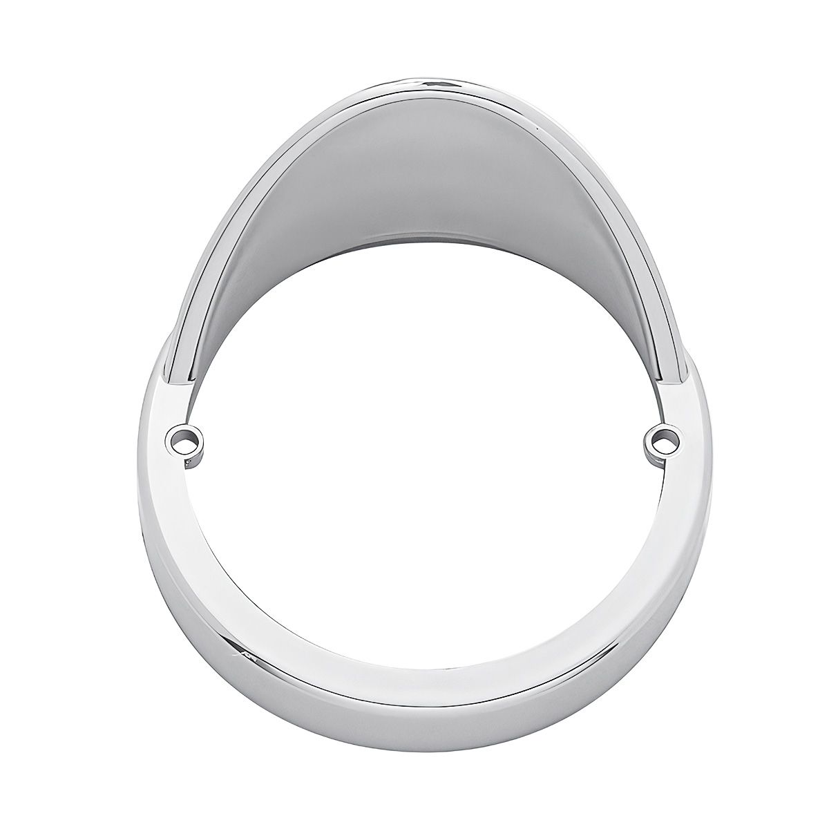 Chrome Plastic Cab Light Bezel With Visor For United Pacific Watermelon And Beehive Style Lights