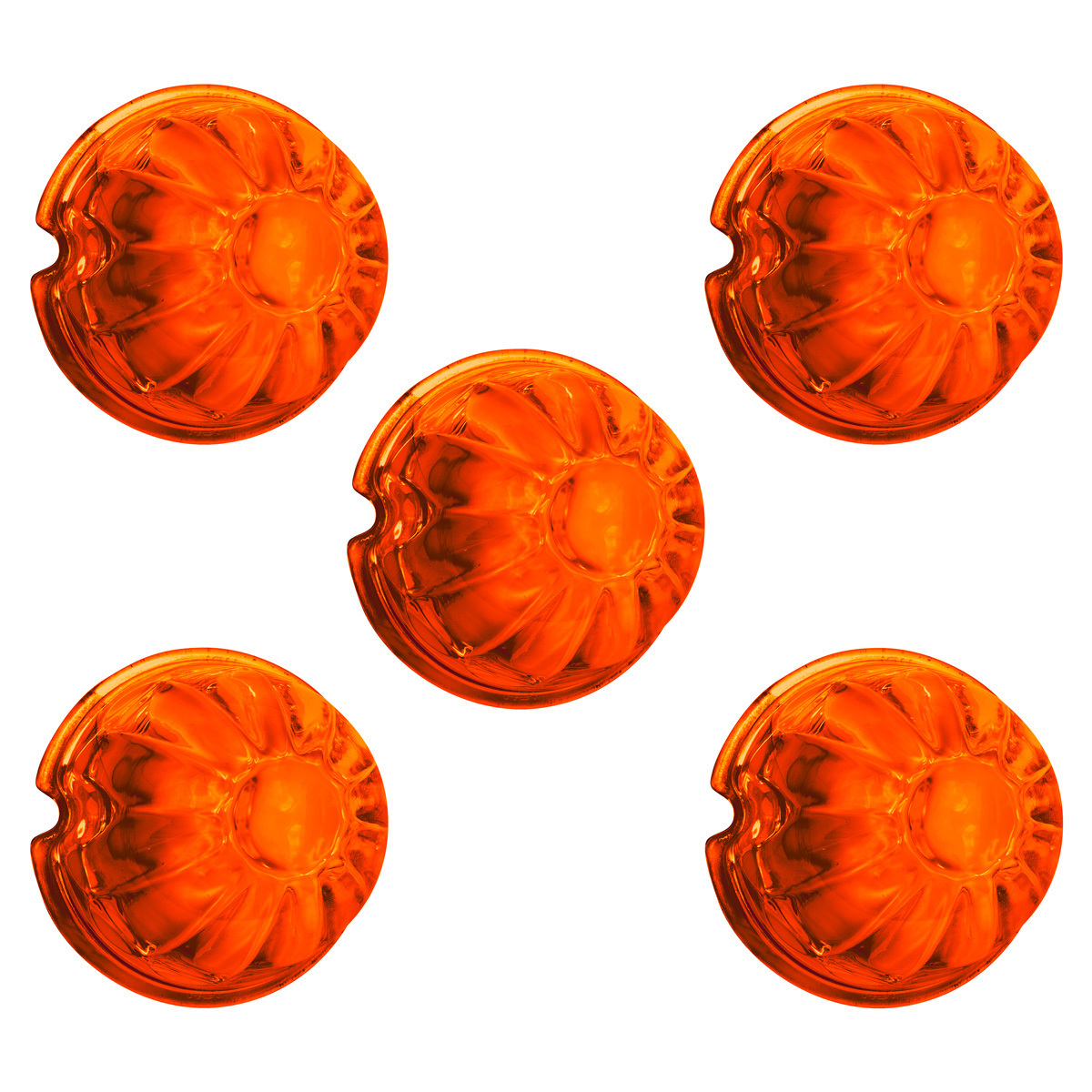 Watermelon Glass Marker Light Lens - Dark Amber (5 Pcs)