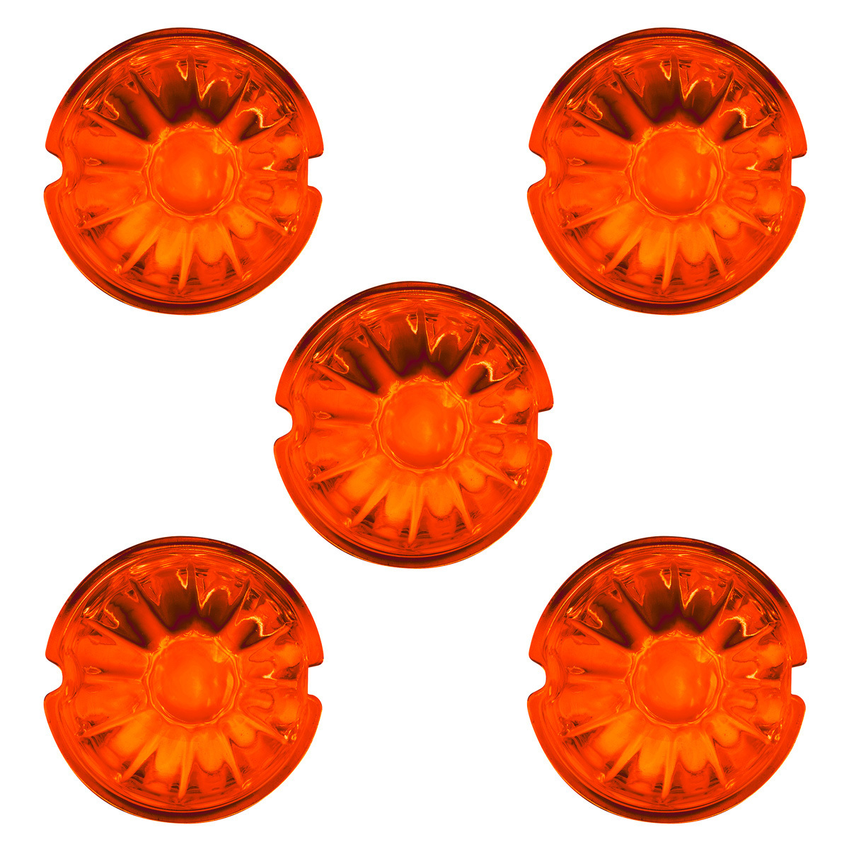 Watermelon Glass Marker Light Lens - Dark Amber (5 Pcs) - Thumbnail 2