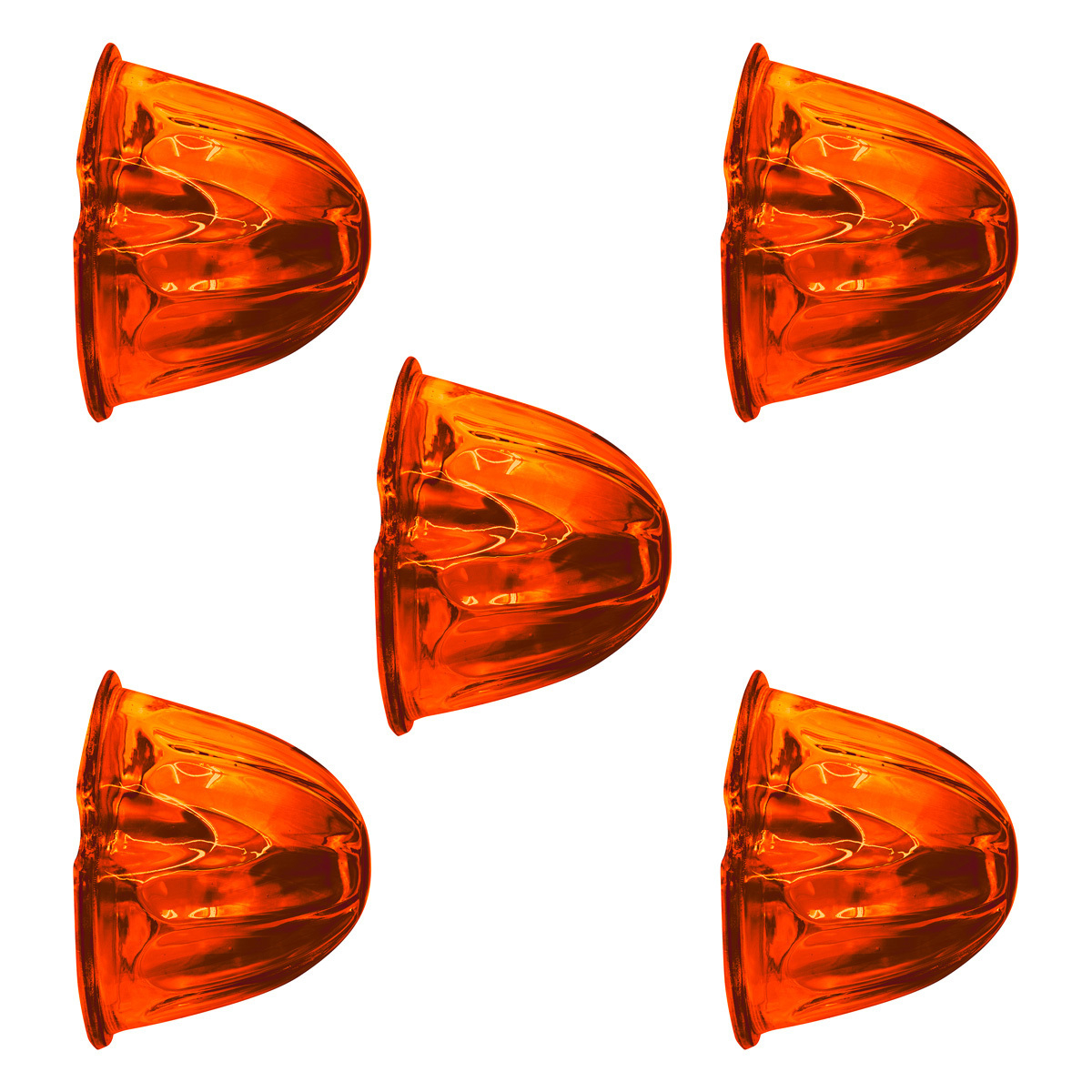 Watermelon Glass Marker Light Lens - Dark Amber (5 Pcs) - Thumbnail 3