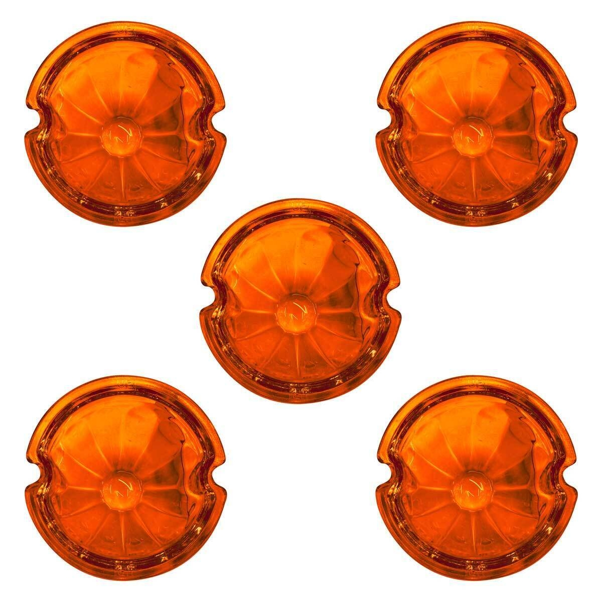 Watermelon Glass Marker Light Lens - Dark Amber (5 Pcs) - Thumbnail 4
