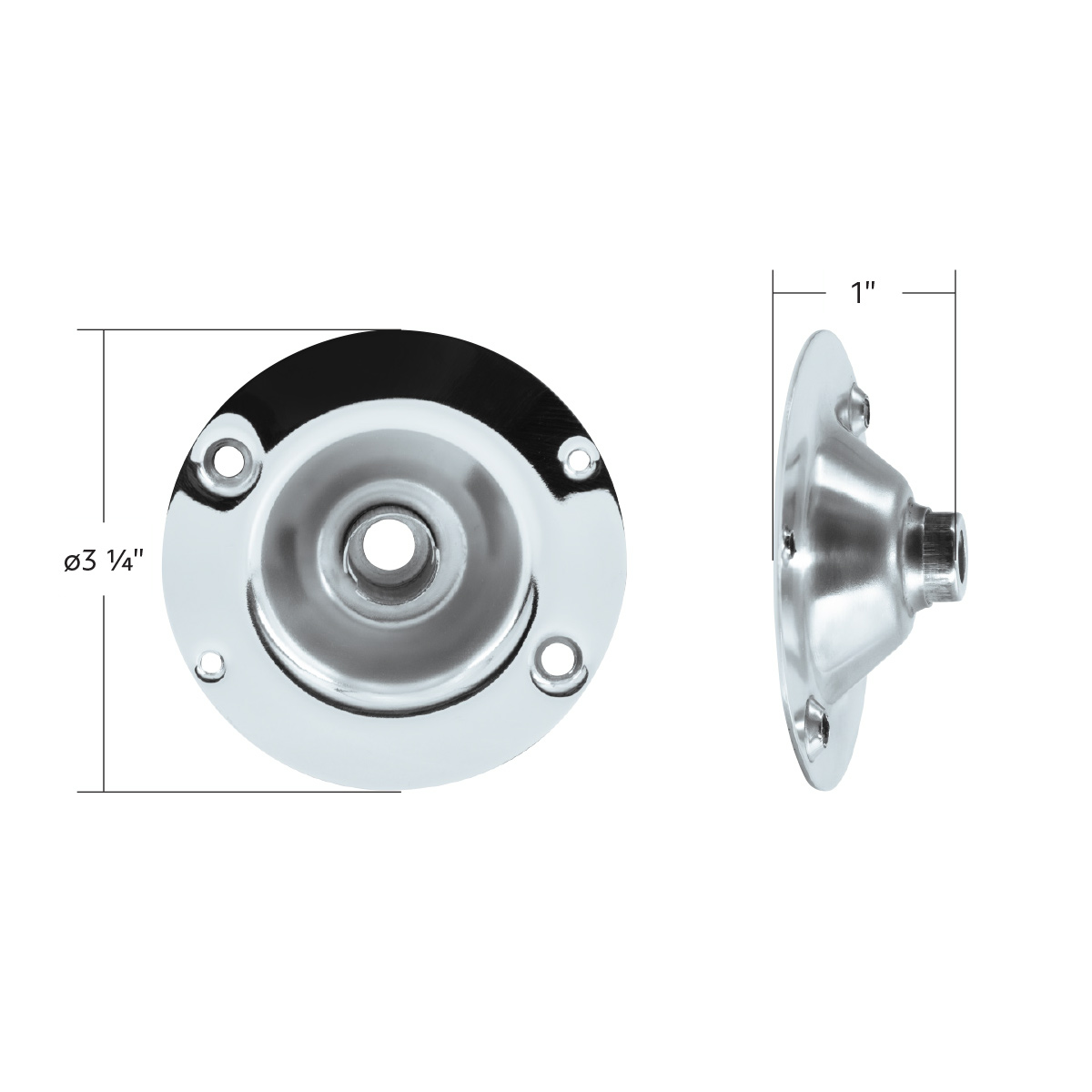 304 Stainless Steel Cab Light Set Bracket Bulb Holder Plate - 1 Filament - Thumbnail 5