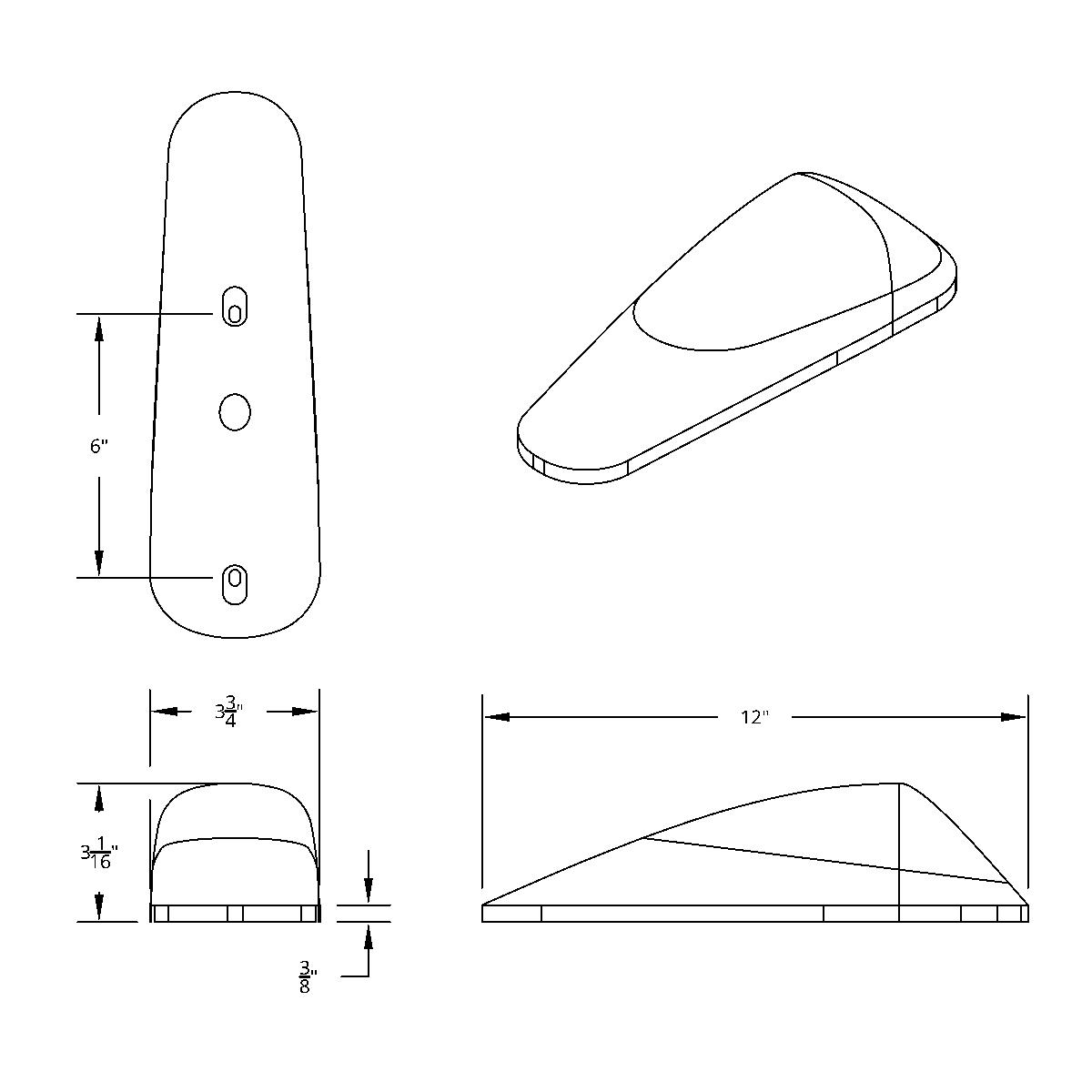 19 Amber LED Grakon 2000 Style Cab Light Kit - Amber Lens - Thumbnail 7