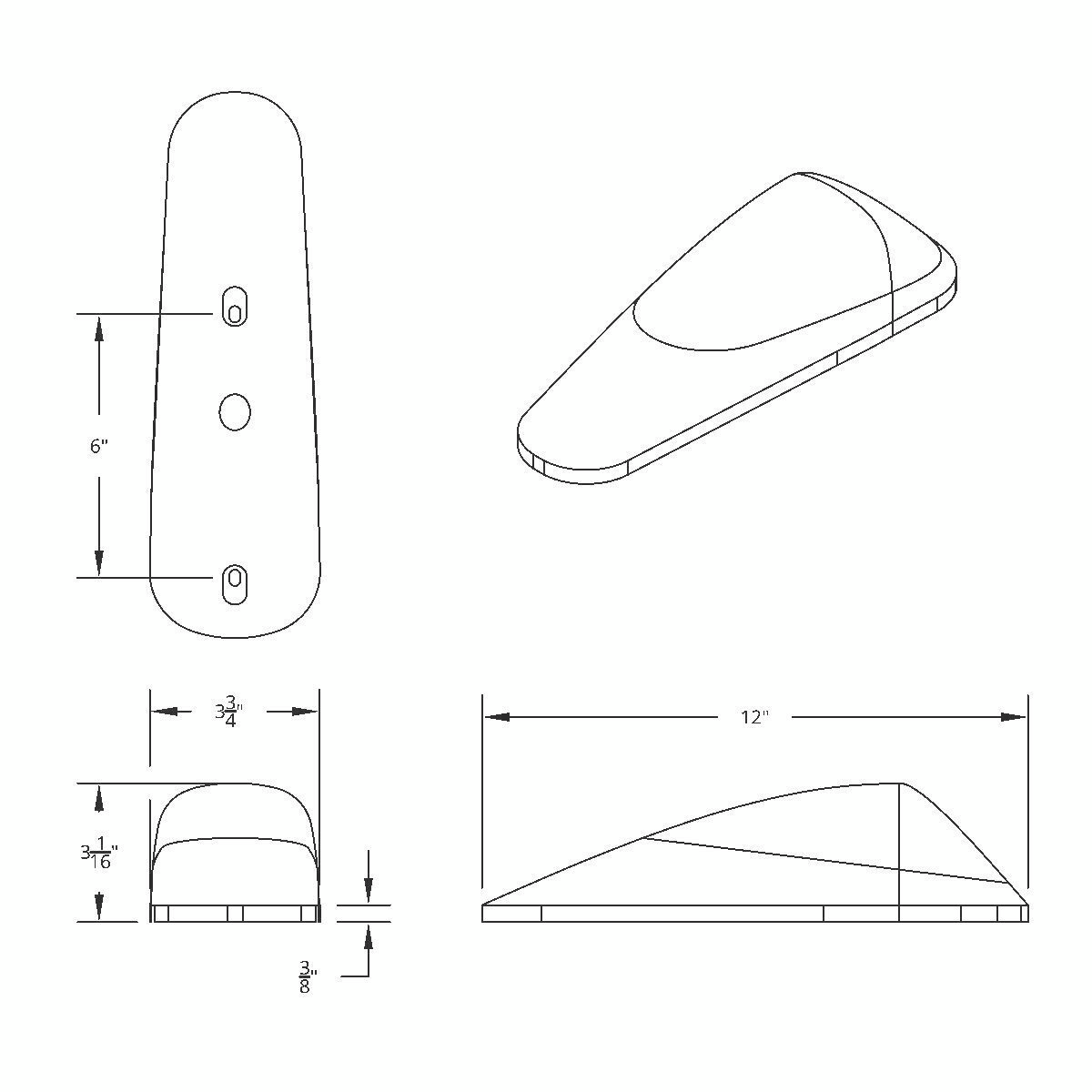 19 Amber LED Grakon 2000 Style Cab Light Kit - Clear Lens - Thumbnail 7