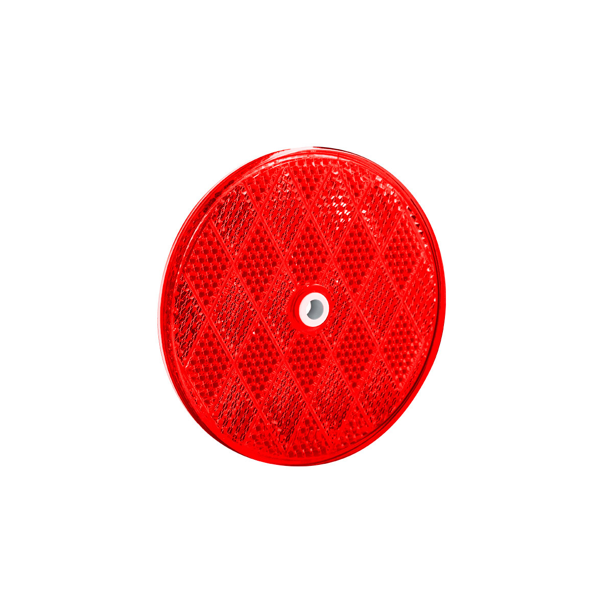 3 3/16" Round Center Bolt Reflector - Red (10 Pcs) - Thumbnail 3