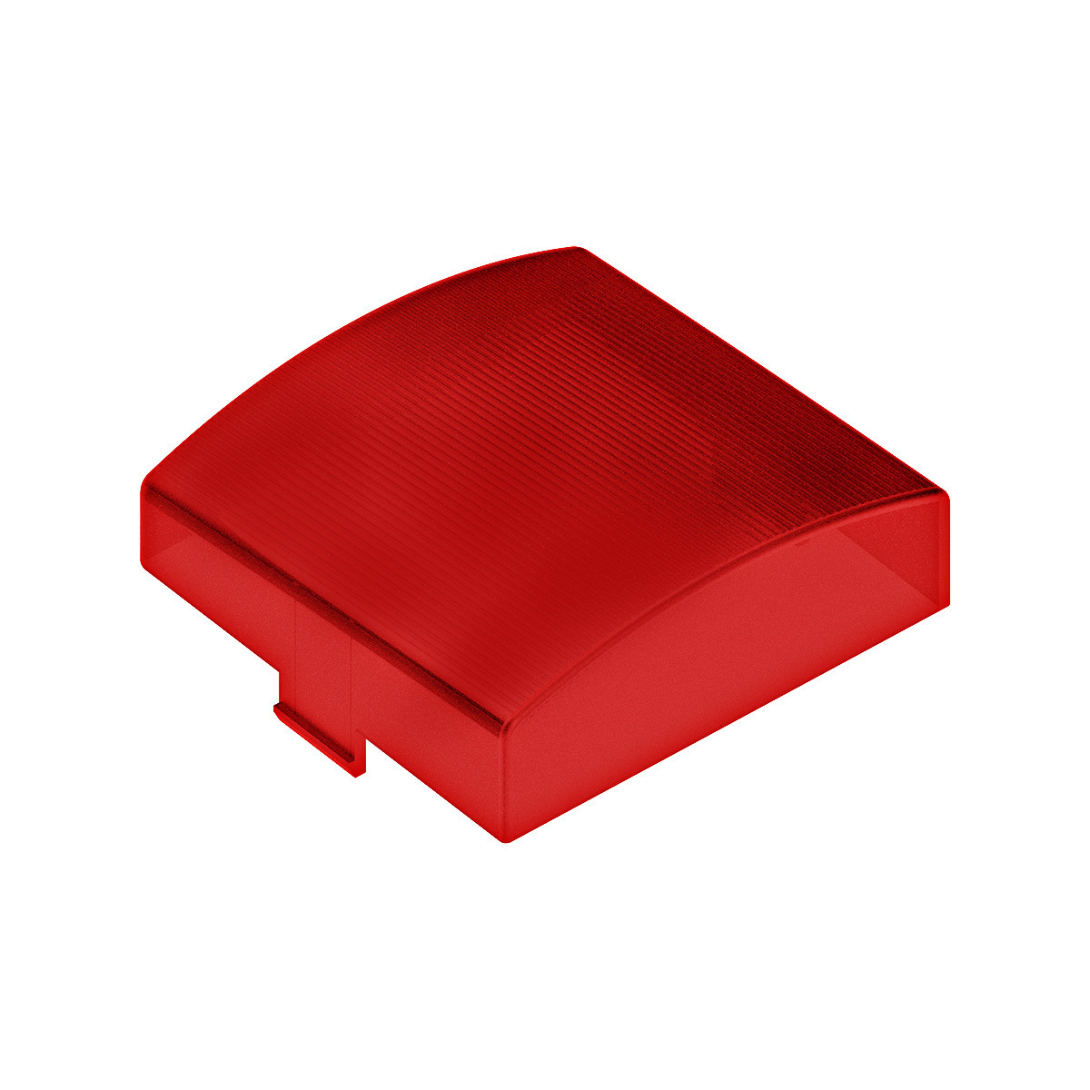 3" x 3" Square Dome Light Lens - Red