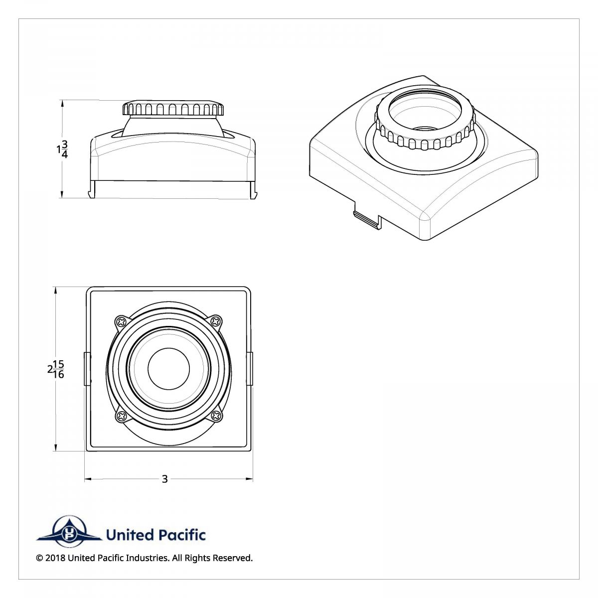 Round Swivel Dome/Map Light Base - Thumbnail 2