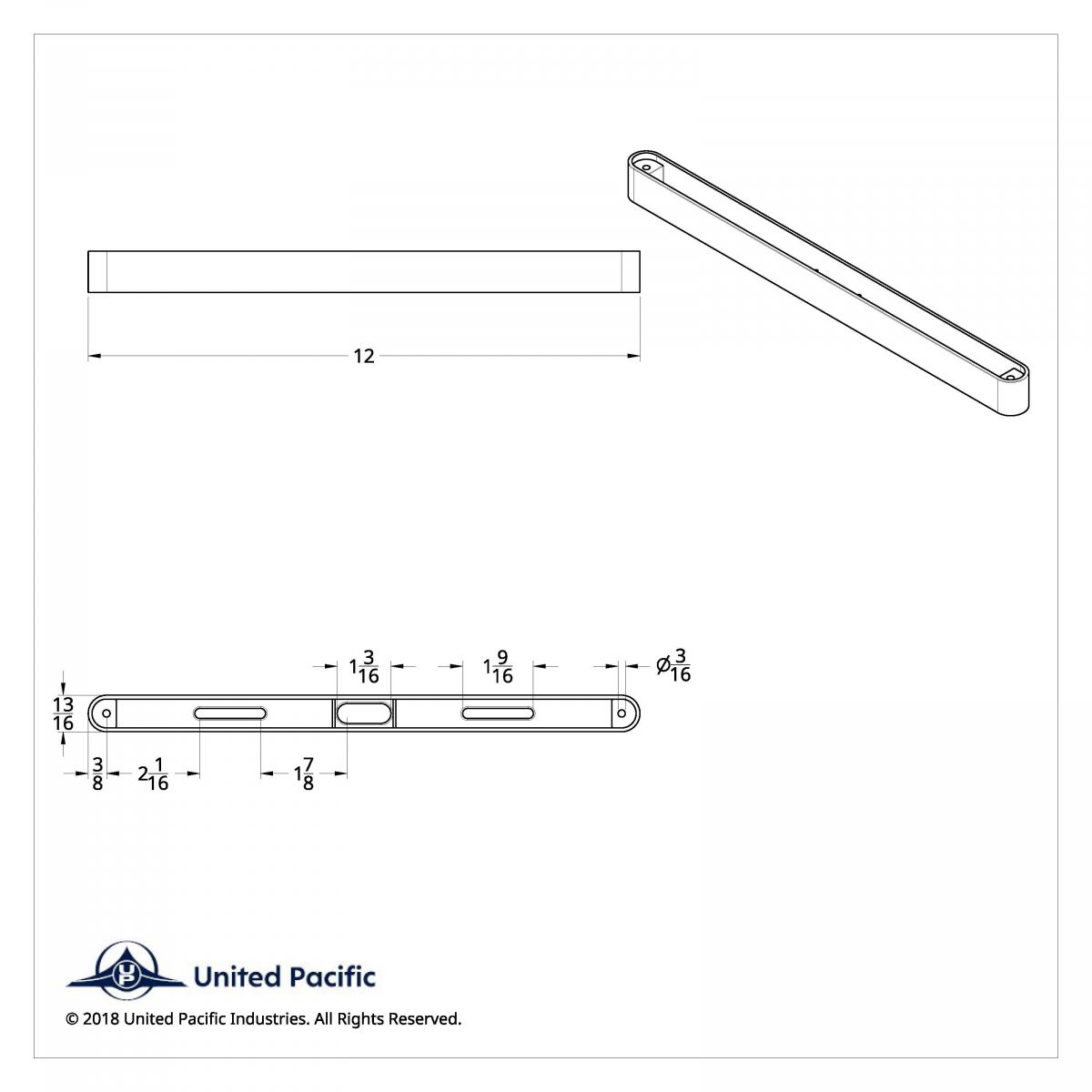 12" LED License Frame Light Bar Housing (Bulk) - Thumbnail 2