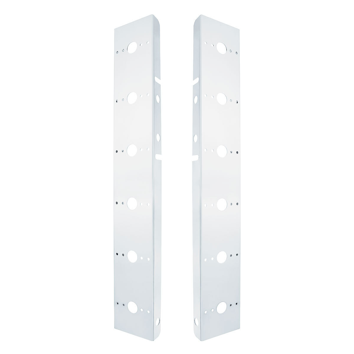 Peterbilt Stainless Front Air Cleaner Bracket Only - 12 Light Cutouts - Thumbnail 3