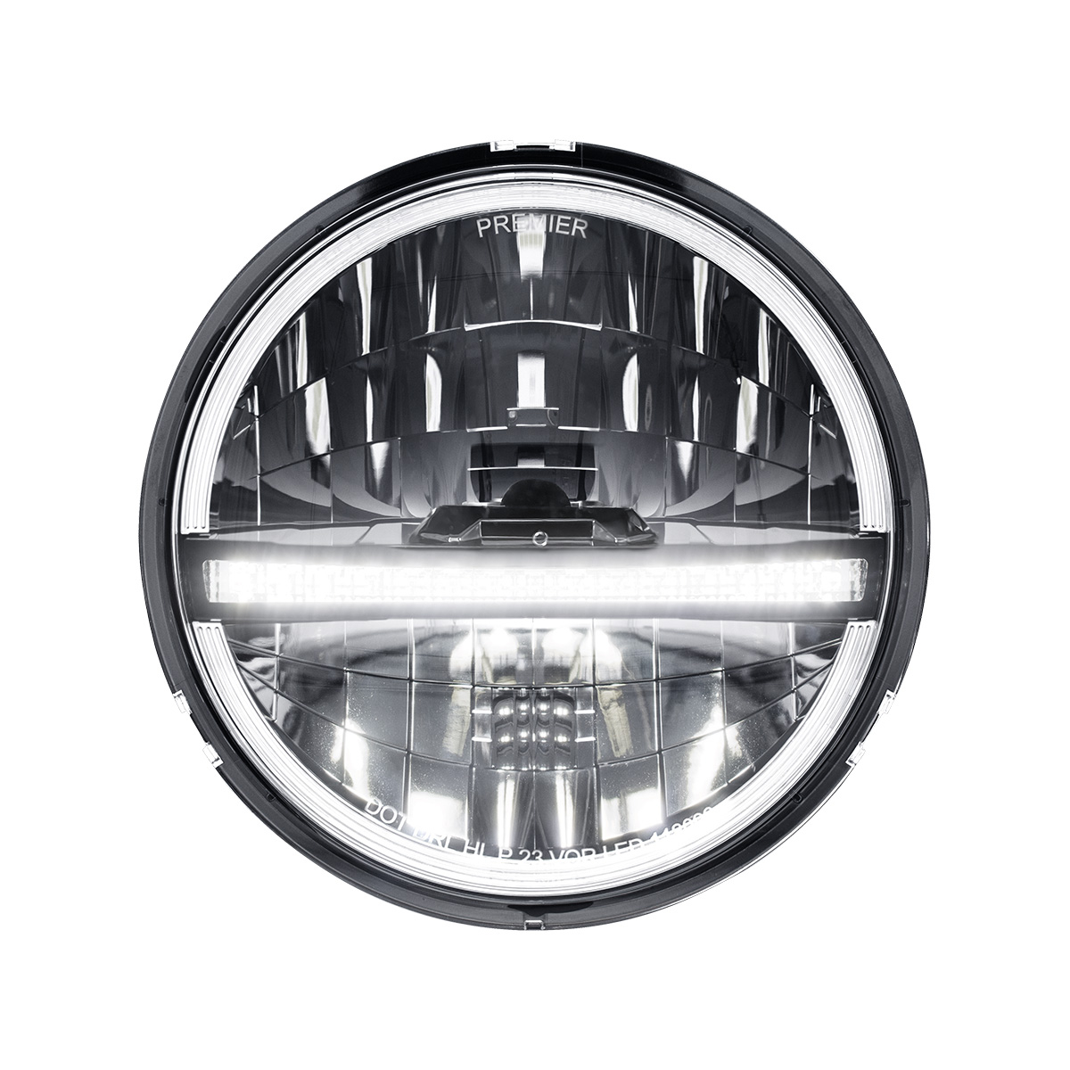 ULTRALIT - 20 High Power LED 5-3/4" Headlight With LED DRL/Position Light - Black