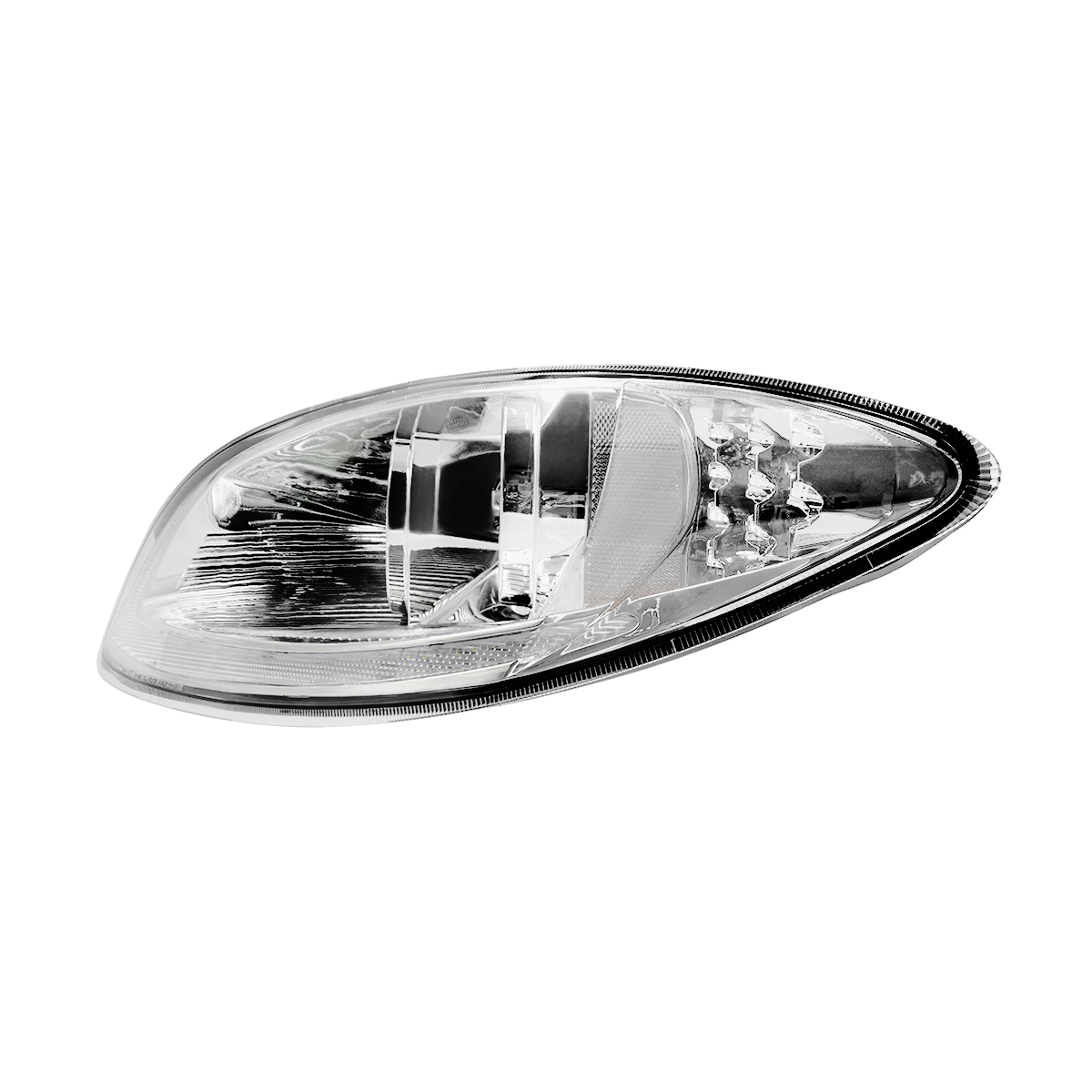 Chrome LED Headlight With LED Light Bar & Turn Signal For 2006-2017 International Prostar-Driver - Thumbnail 5