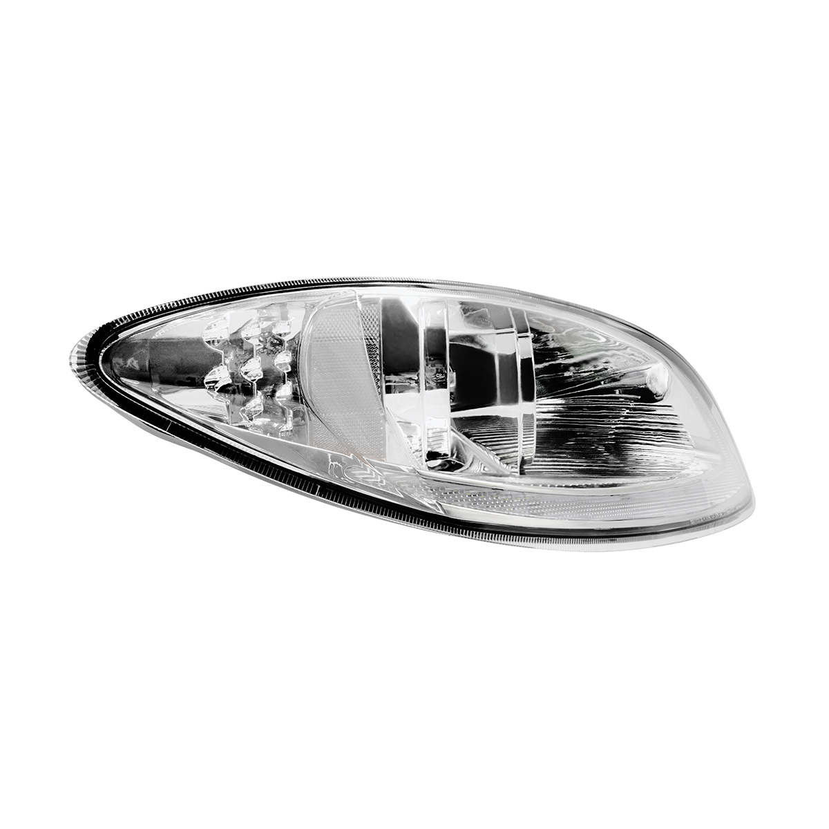 Chrome LED Headlight With LED Light Bar & Turn Signal For 2006-2017 International Prostar-Passenger - Thumbnail 5