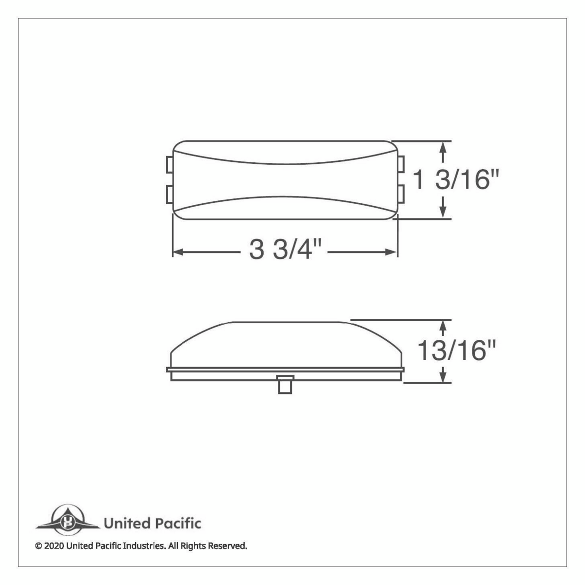 Incandescent Rectangular Fender Mount Light (Clearance/Marker) - Amber & Red Lens - Thumbnail 8