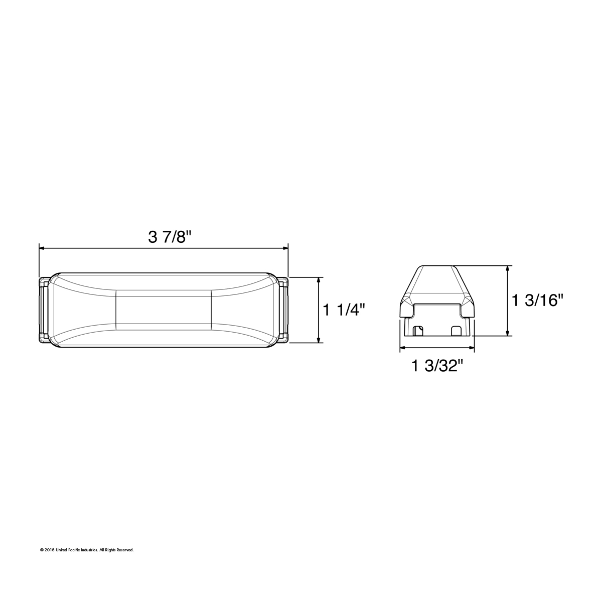 Incandescent Rectangular Fender Mount Light (Clearance/Marker) With Black Bracket - Amber & Red Lens (Bulk) - Thumbnail 4