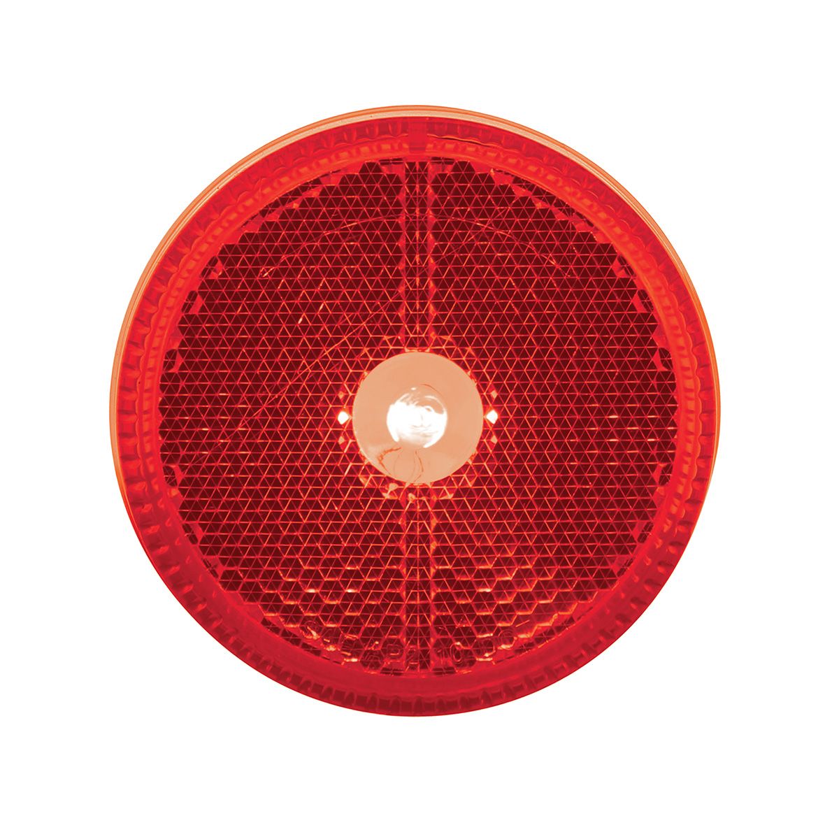 2.5" Round Reflectorized Light (Clearance/Marker) - Red Lens