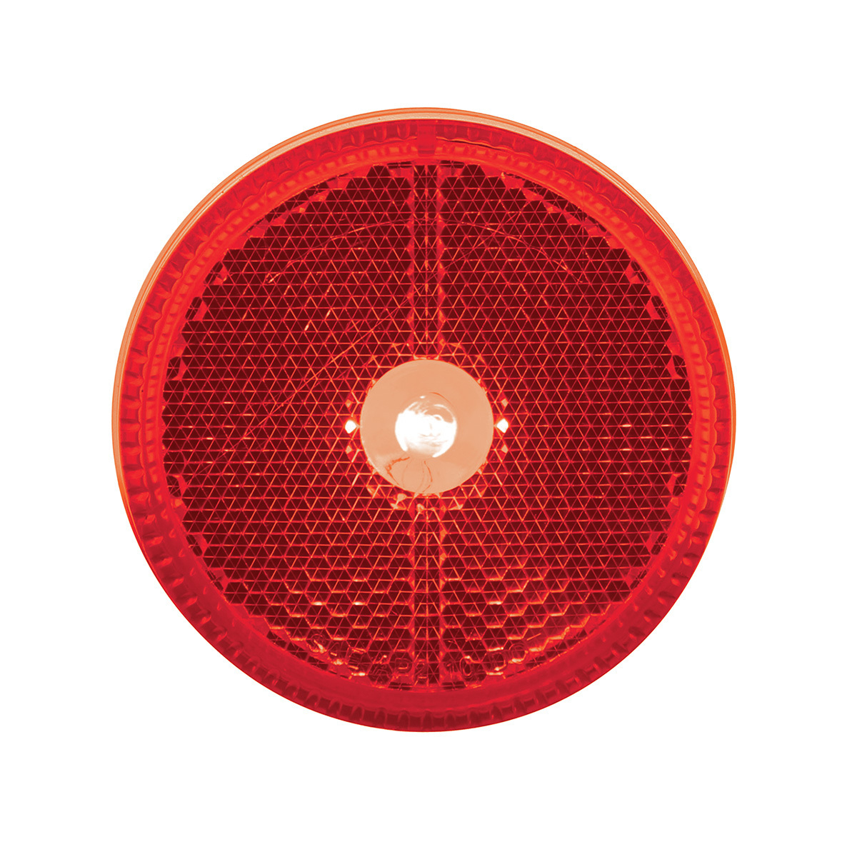 2.5" Round Reflectorized Light (Clearance/Marker) - Red Lens - Thumbnail 5