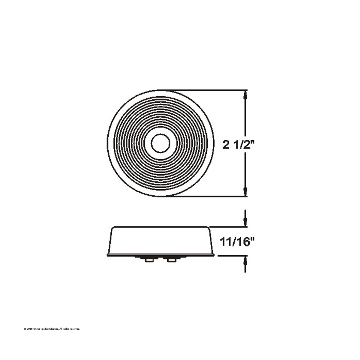 2.5" Round Light (Clearance/Marker) - Red Lens - Thumbnail 6