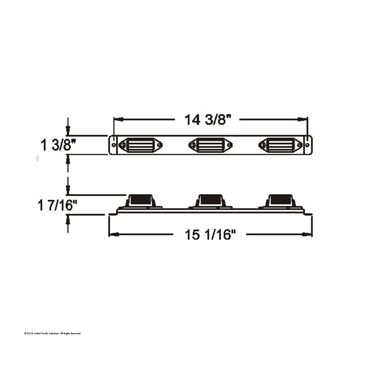 Mini Identification Light Bar - Red - Thumbnail 2