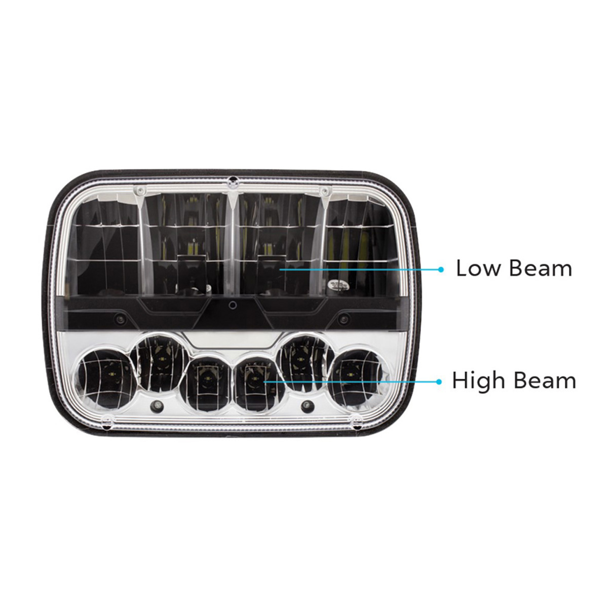 ULTRALIT - High Power LED 5" X 7" Headlight With Polycarbonate Lens & Housing - Thumbnail 5