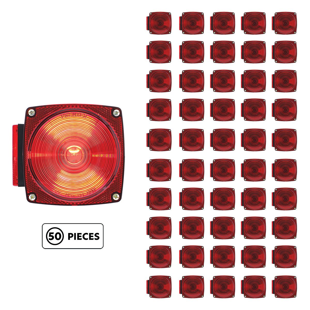 Under 80" Wide Combination Trailer Light With License Light (50 Pcs)