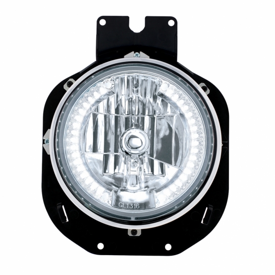 Crystal Headlight With 34 White LED Side Lights For 1996-2005 Freightliner Century