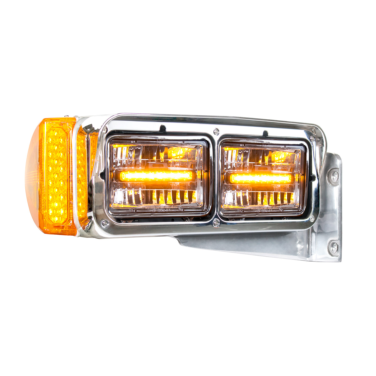 ULTRALIT - 4" X 6" Rectangular LED Headlight With Amber LED Position Light - Low Beam - Thumbnail 7