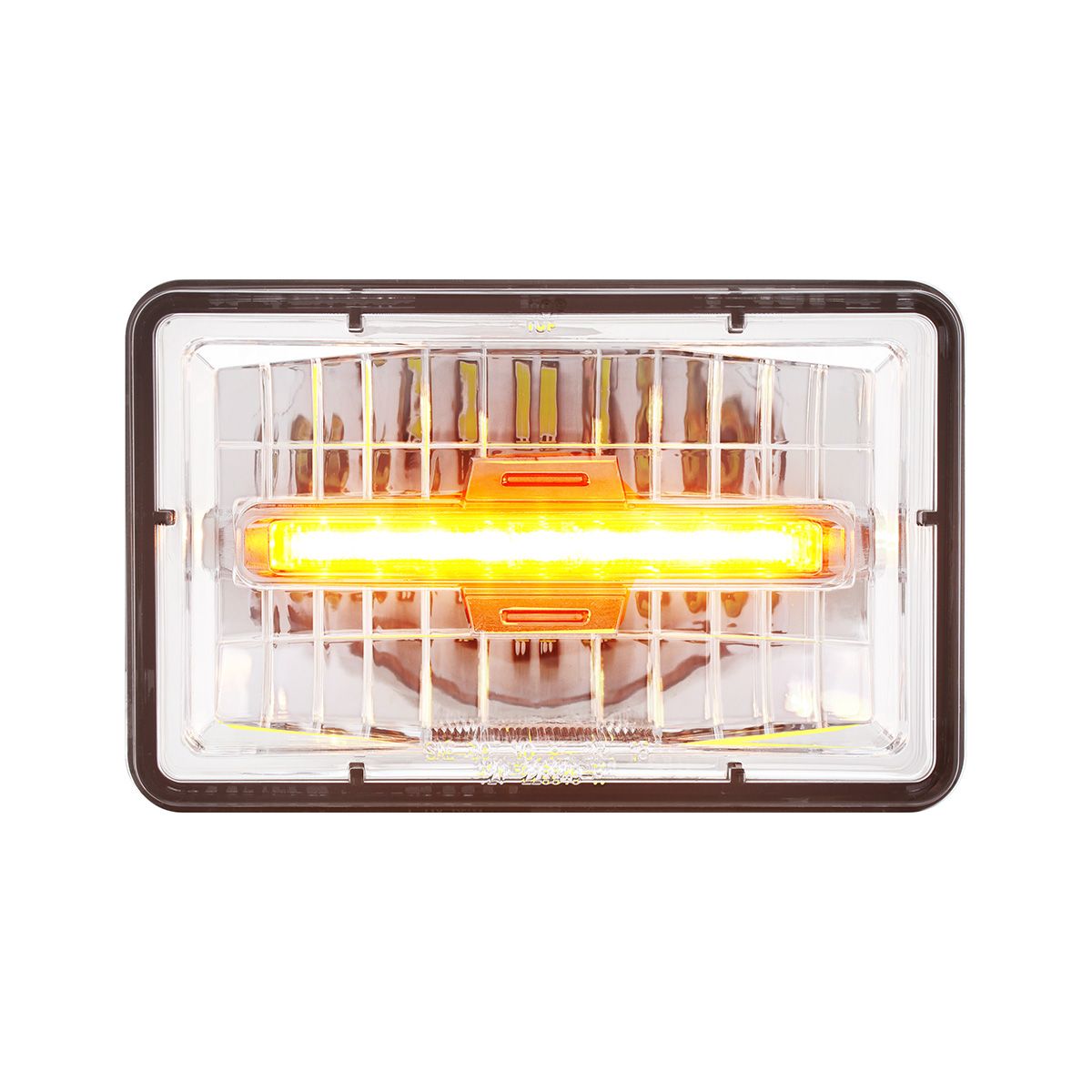 ULTRALIT - 4" X 6" Rectangular LED Headlight With Amber LED Position Light - High Beam