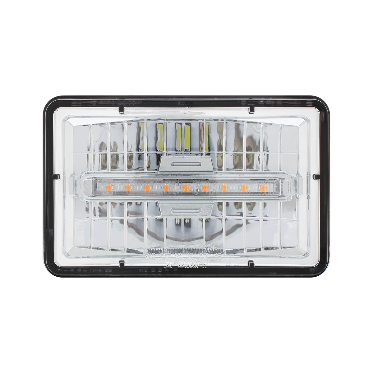 ULTRALIT - 4" X 6" Rectangular LED Headlight With Amber LED Position Light - High Beam - Thumbnail 2