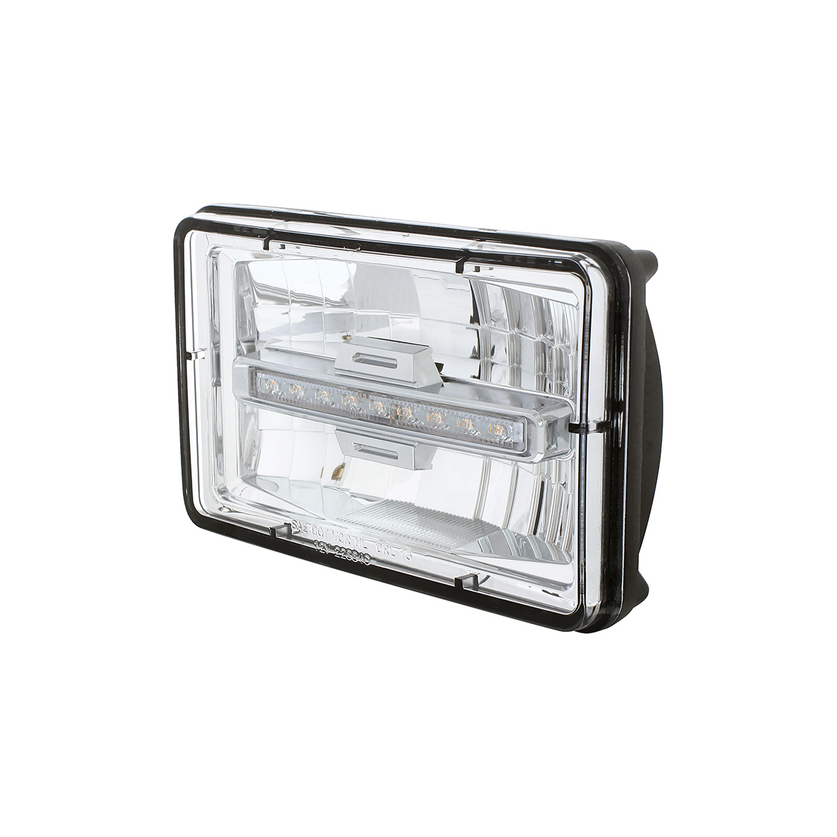 ULTRALIT - 4" X 6" Rectangular LED Headlight With Amber LED Position Light - High Beam - Thumbnail 4
