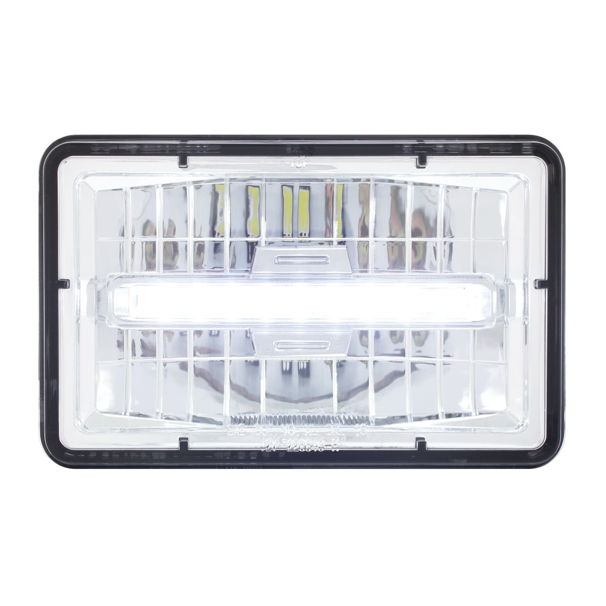 ULTRALIT - 4" X 6" Rectangular LED Headlight With White LED Position Light - High Beam