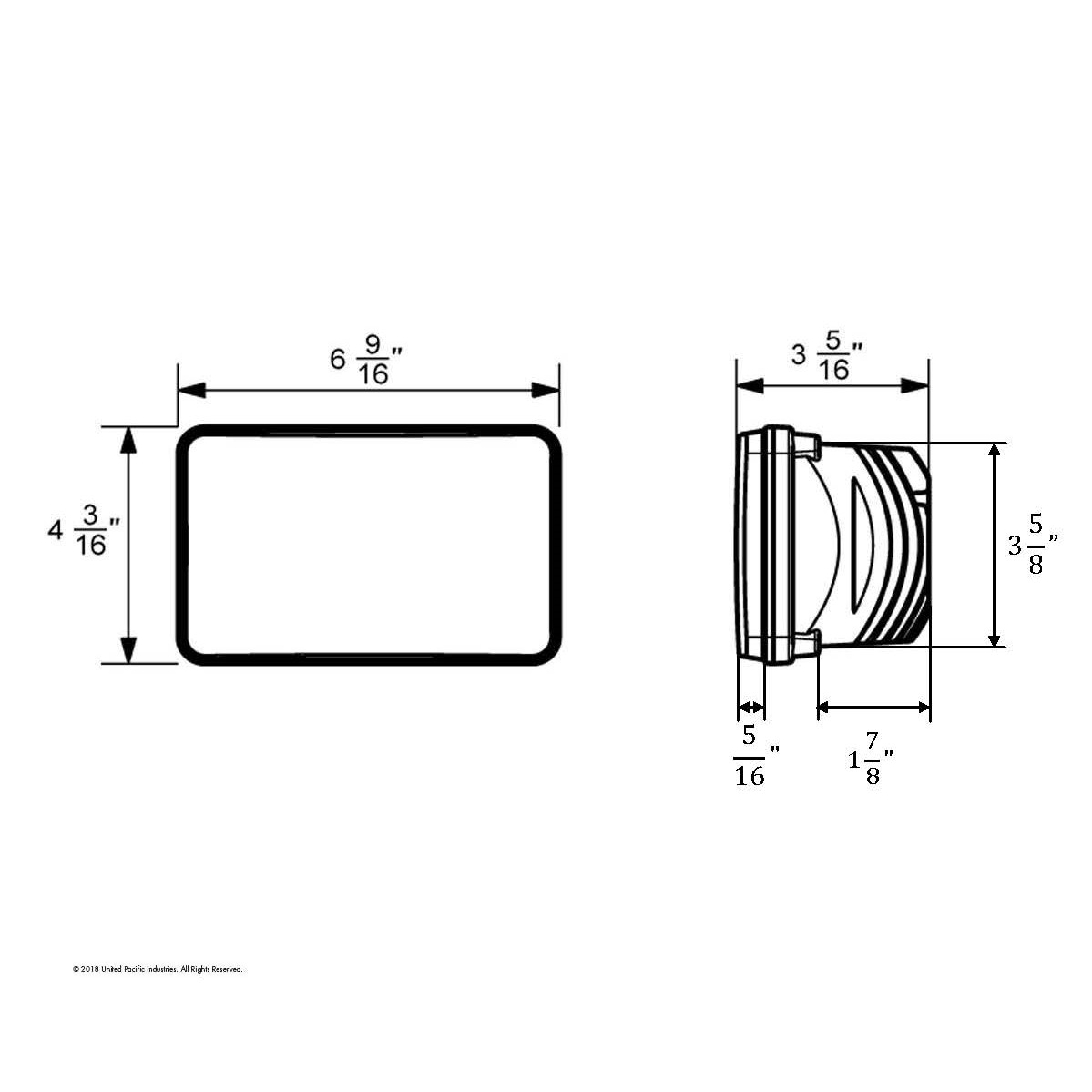 ULTRALIT - 4" X 6" Rectangular LED Headlight With White LED Position Light - High Beam - Thumbnail 9
