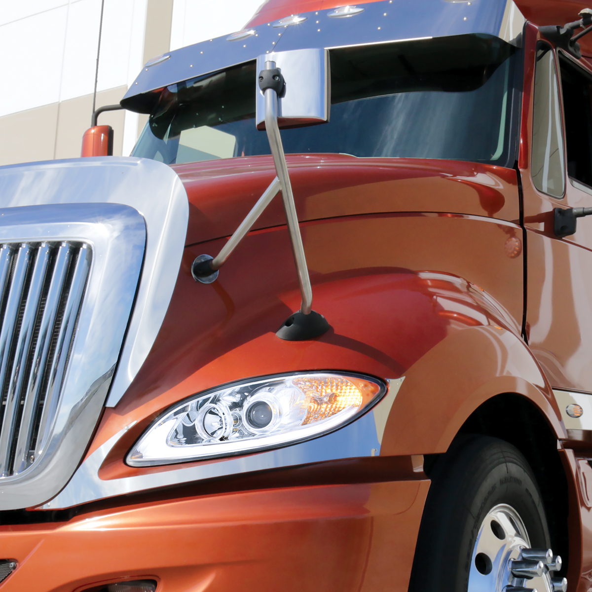 Chrome Projection Headlight With LED Light Bar For 2006-2017 International Prostar - Driver - Thumbnail 6