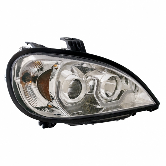 Chrome Projection Headlight With Dual Function Light Bar For 2001-2020 Freightliner Columbia - Passenger - Thumbnail 2