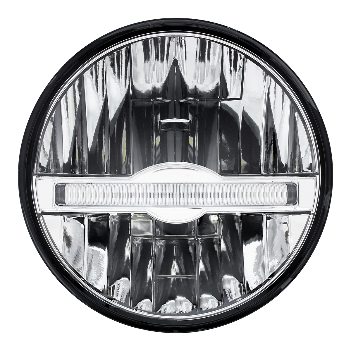 ULTRALIT - 7" High Power LED Headlight With White LED Position Light Bar - Thumbnail 2