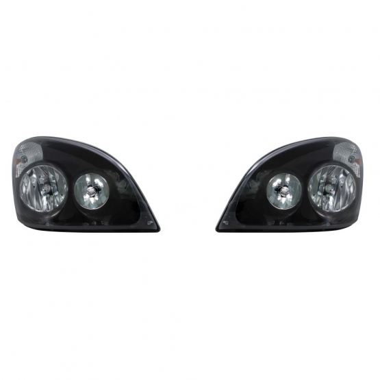 "Blackout" Headlight Set For 2008-2017 Freightliner Cascadia (Pair) - Thumbnail 2