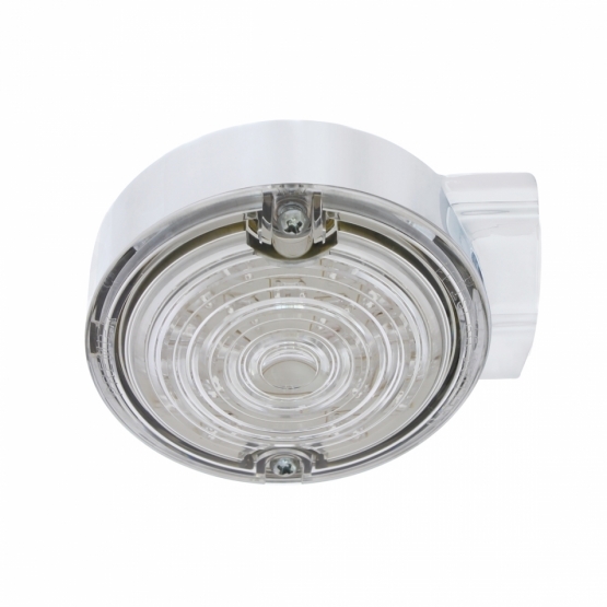 21 LED 3-1/4" Signal Light For Harley Motorcycle With Housing - Red LED/Clear Lens - Thumbnail 3