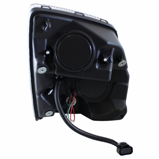 Chrome Projection Headlight With Amber LED Light Bar For 2003-2017 Volvo VN/VNL - Driver - Thumbnail 6