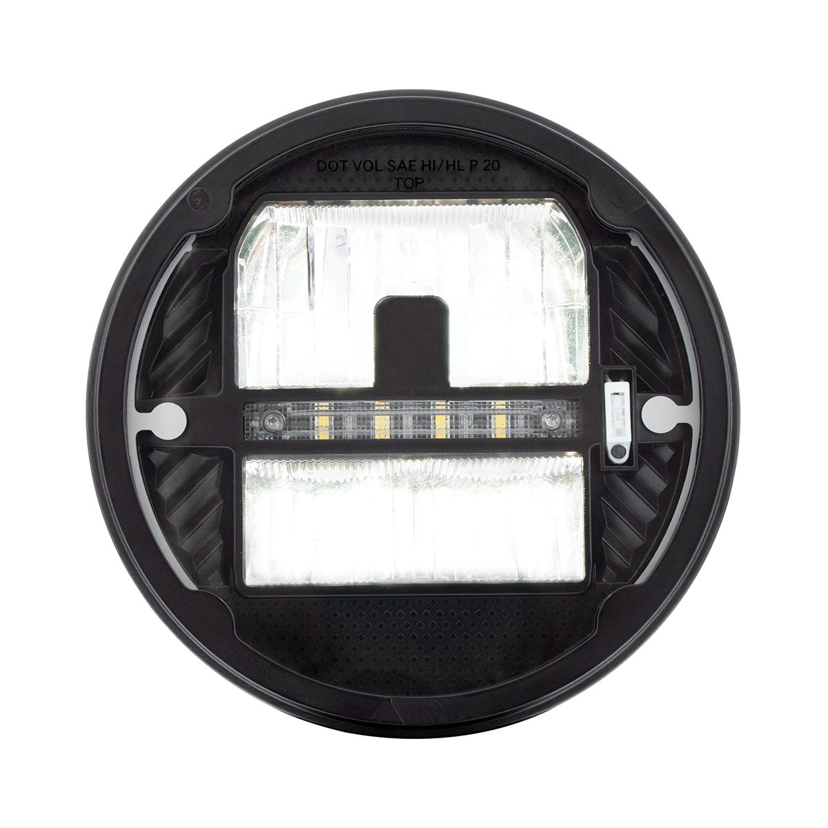 ULTRALIT - Heated 7" LED Headlight With White Position Light