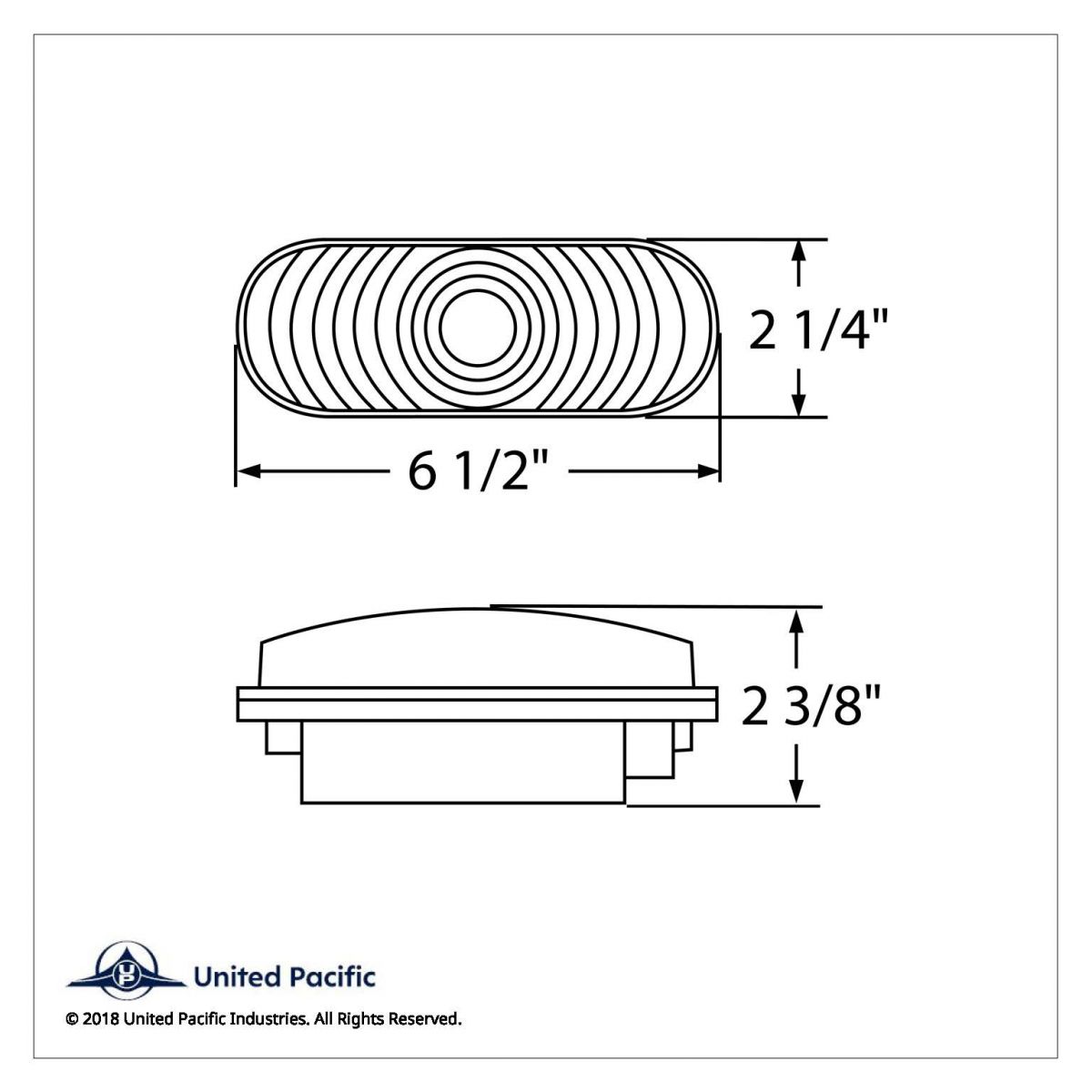 6" Oval Back-Up Light - Clear Lens - Thumbnail 5