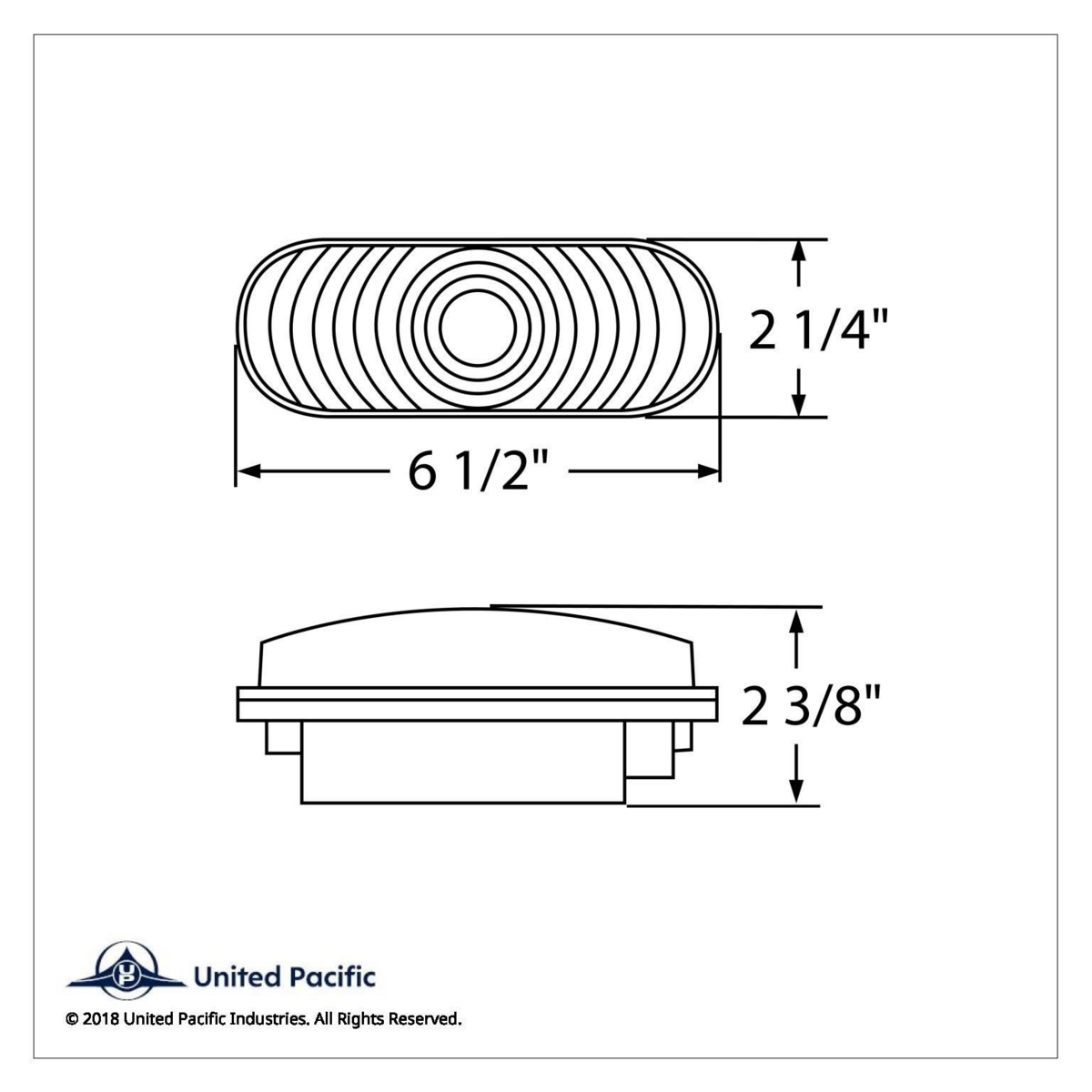 6" Oval Back-Up Light - Clear Lens - Thumbnail 7