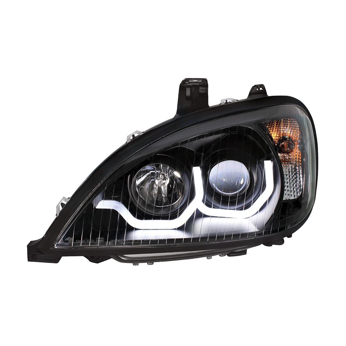 Blackout Projection Headlight With LED Position Light For 2001-2020 Freightliner Columbia - Driver