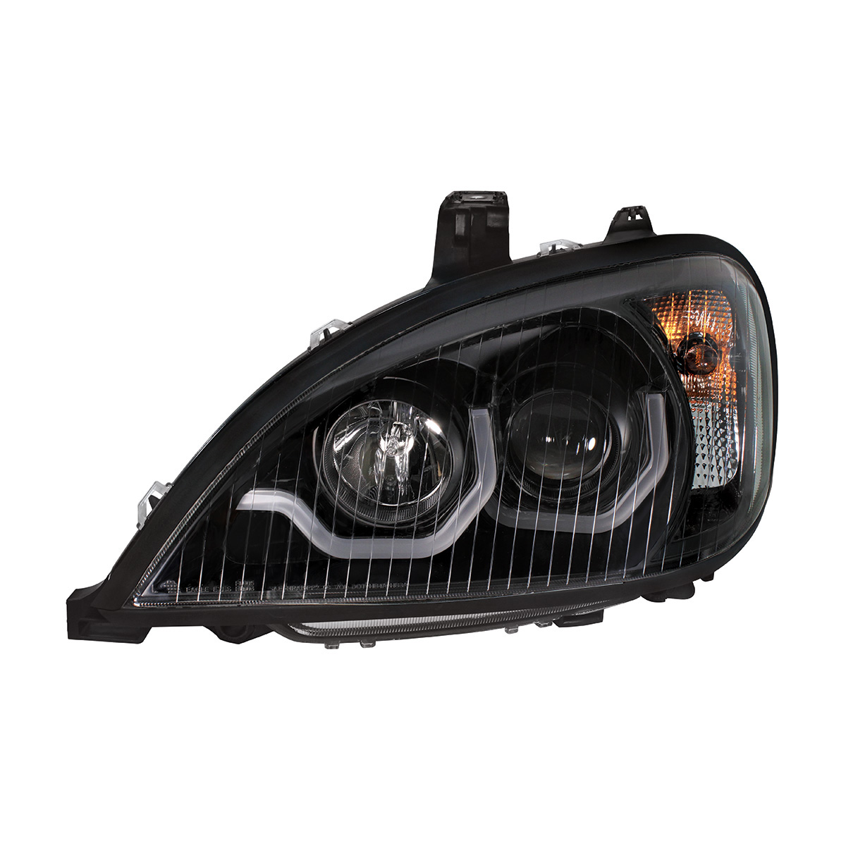 Blackout Projection Headlight With LED Position Light For 2001-2020 Freightliner Columbia - Driver - Thumbnail 2