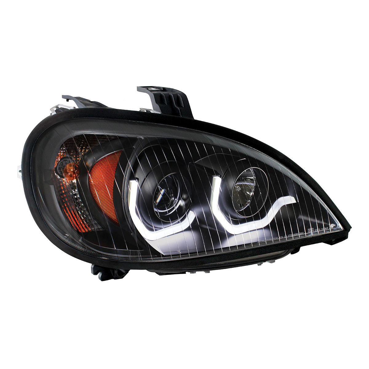 Blackout Projection Headlight With LED Position Light For 2001-2020 Freightliner Columbia - Passenger - Thumbnail 3