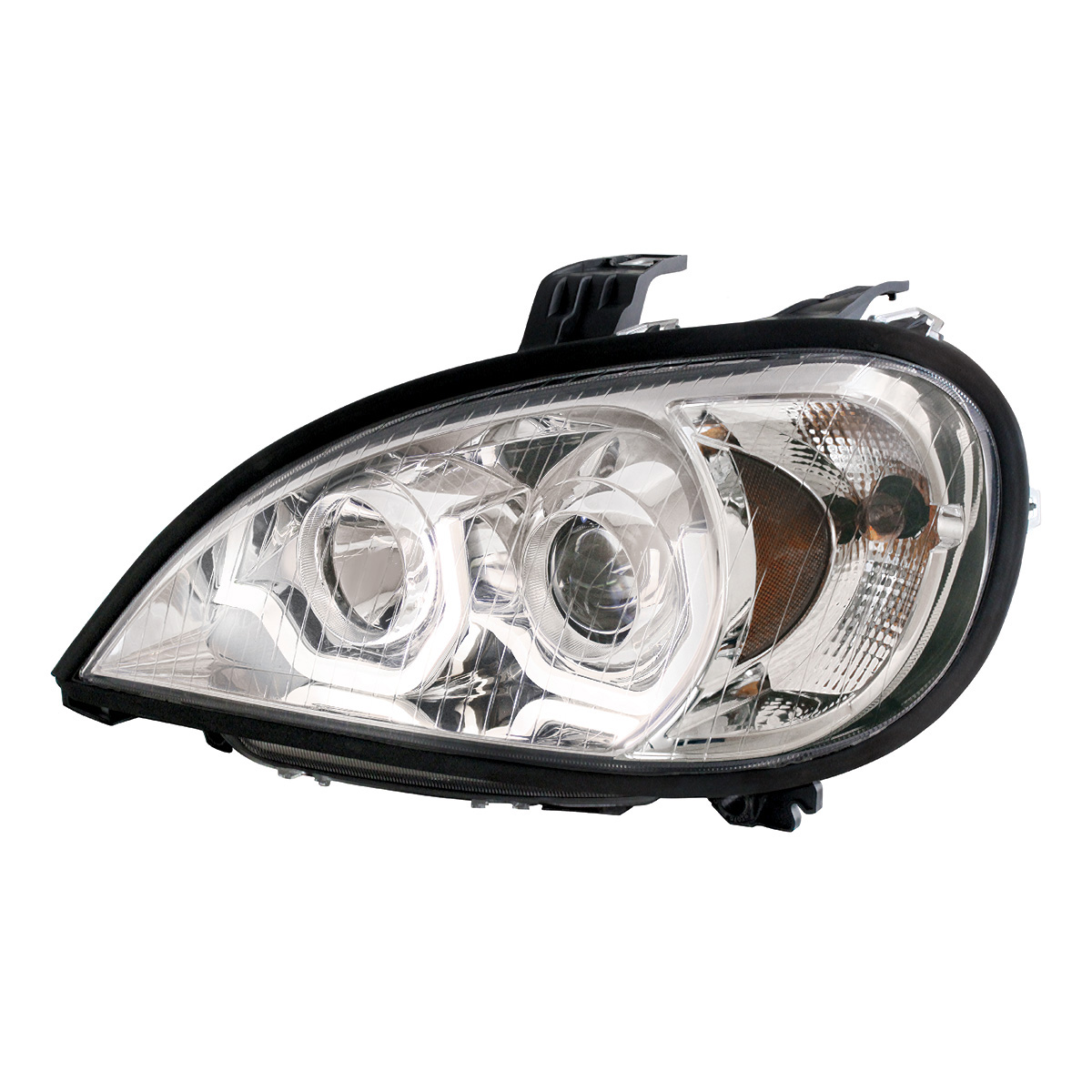Chrome Projection Headlight With LED Position Light For 2001-2020 Freightliner Columbia - Driver - Thumbnail 3