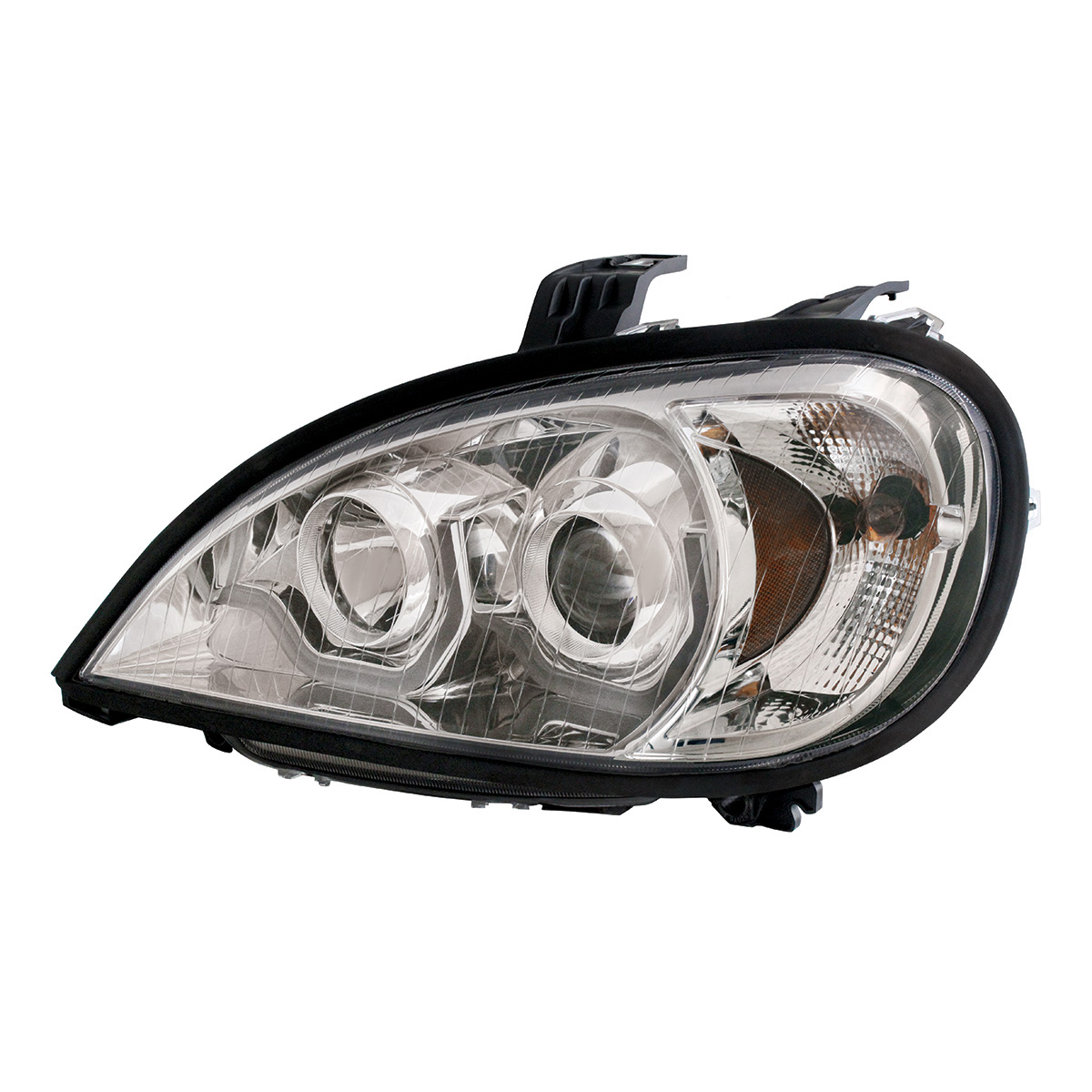Chrome Projection Headlight With LED Position Light For 2001-2020 Freightliner Columbia - Driver - Thumbnail 4