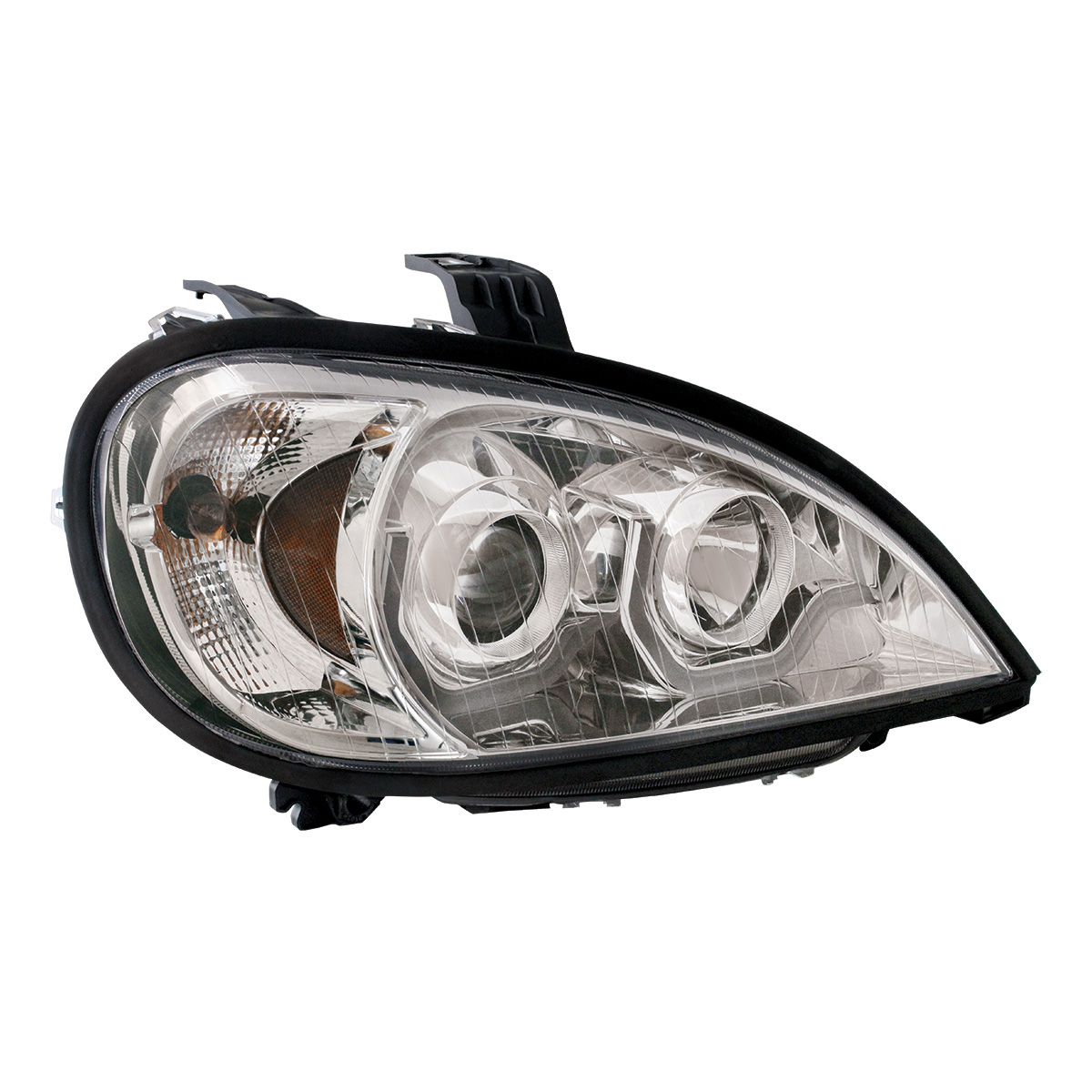 Chrome Projection Headlight With LED Position Light For 2001-2020 Freightliner Columbia - Passenger - Thumbnail 4