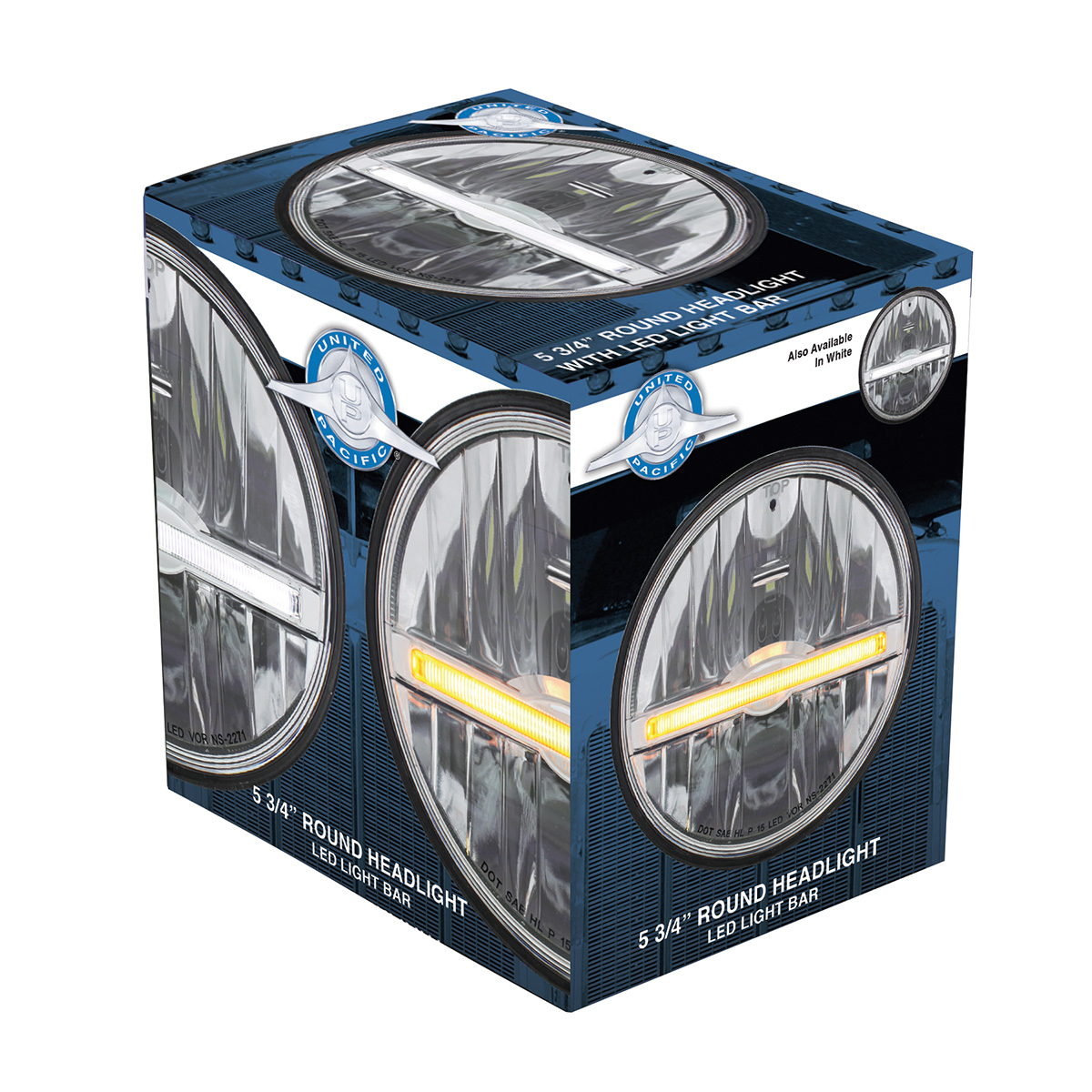 ULTRALIT - 9 LED 5-3/4" LED Headlight With Amber LED Position Light Bar - Thumbnail 5