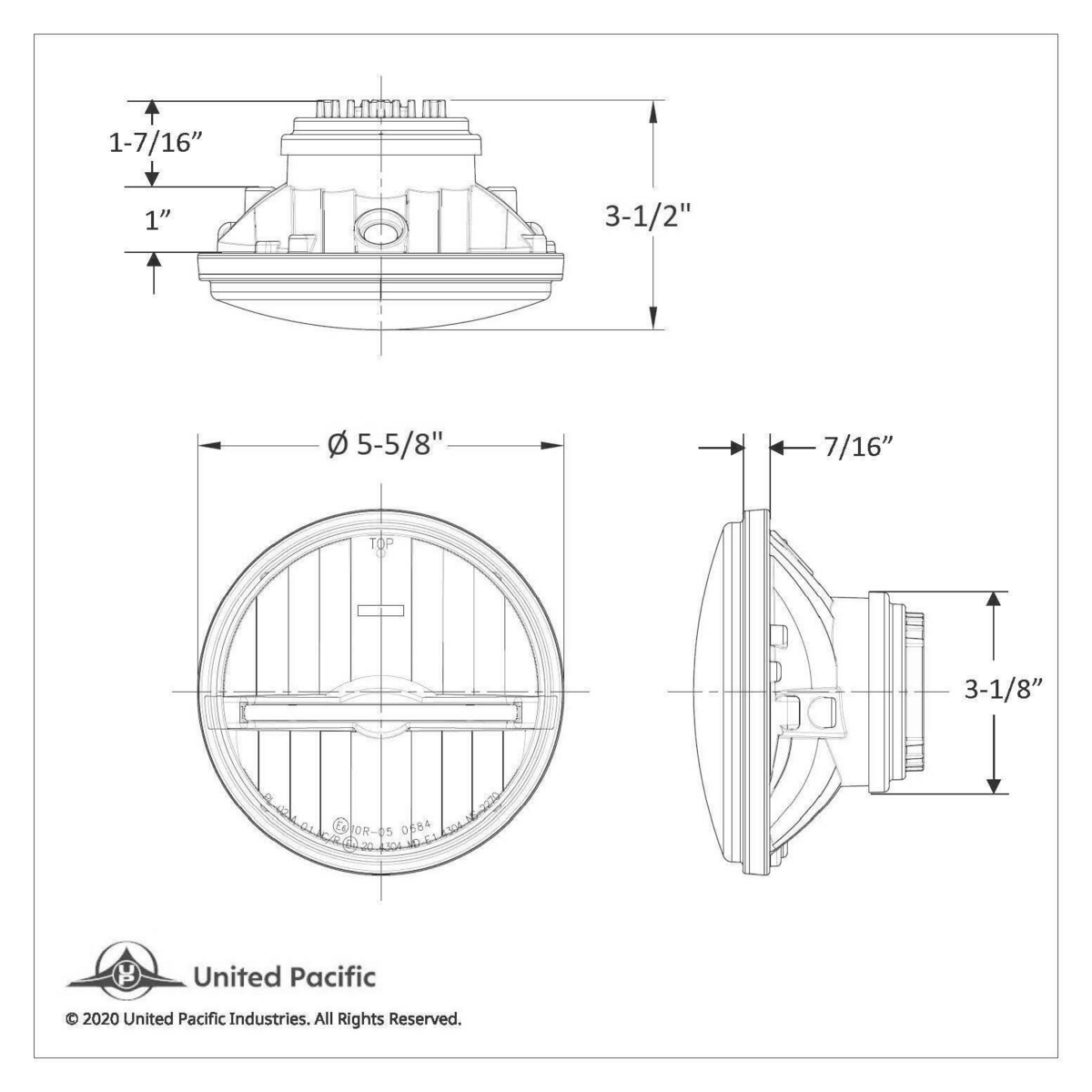 ULTRALIT - 9 LED 5-3/4" LED Headlight With White LED Position Light Bar - Thumbnail 9