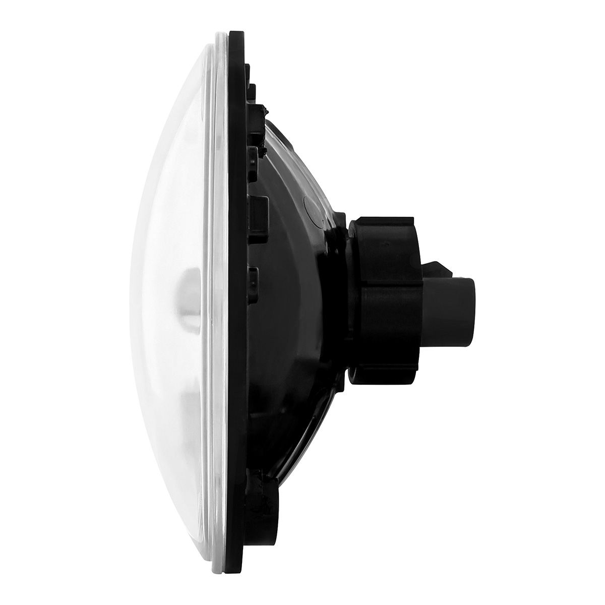 7" Crystal Headlight With Amber LED Halo Ring - Thumbnail 4